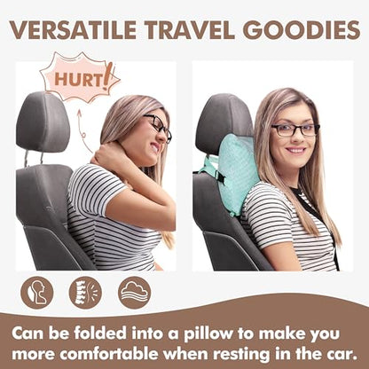 Tirrinia Travel Portable Blanket with Feet Airplane Office Poncho - color: Aqua Honeycomb