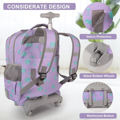 Tilami Rolling Backpack for Boys and Girls,Leopard - color: Yarn Ball