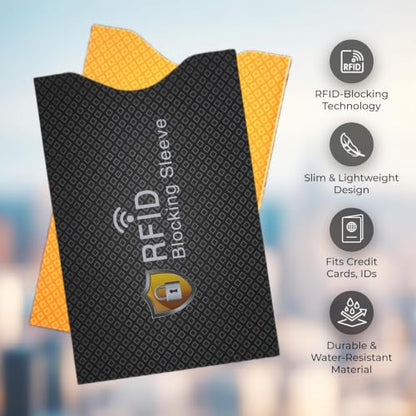 Shudyear RFID Blocking Credit Card Sleeve Protectors – One Card One Use Slim Wallet Inserts for Credit Cards, Debit Cards & ID Protection (Black checkered pattern -5pcs) - color: Black checkered pattern -5pcs