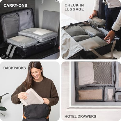 Aerotrunk Compression Packing Cubes for Travel, 2-Pack, Purple - color: Purple, size: 2-Pack
