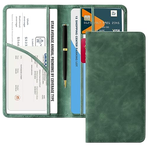 CoBak Car Registration and Insurance Holder - color: L-Emerald
