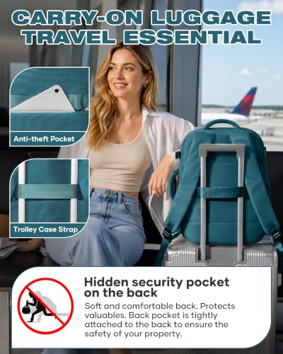 suradar Travel Backpack for Women Men Carry on Backpack - color: A2-peacock Blue