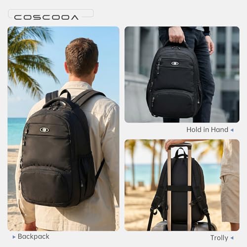 40x30x15cm Personal Item Travel Bag 16x12x6inch Carry On Backpack - color: Black