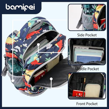 Kids Rolling Backpack Set 18" Roller Bag - Dinosaur