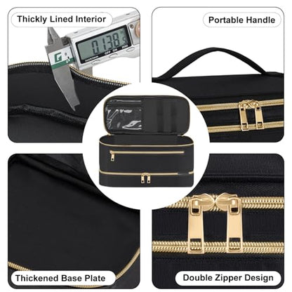Travel Carrying for Shark Flex Style, Double Layer Hair Dryer Case - color: Black Glod