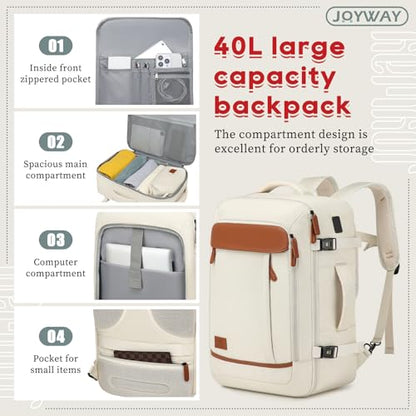 Joyway Expandable Luggage Sets 5 Piece, Lightweight Hard Shell Travel Suitcase Set with Spinner Wheels and TSA Lock - color: White, size: 5 piece set