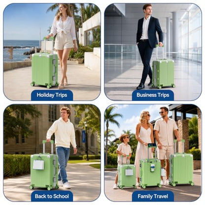 Checked Luggage, Zipperless Hardside Suitcase, Fruit Green, 24 in - color: fruit green, size: 24in