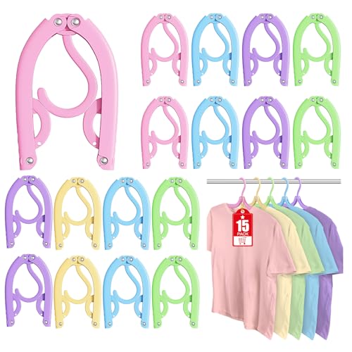 15 Pcs Travel Hangers Foldable Hangers Portable Cruise Ship Essentials 2026 - color: Multicolor