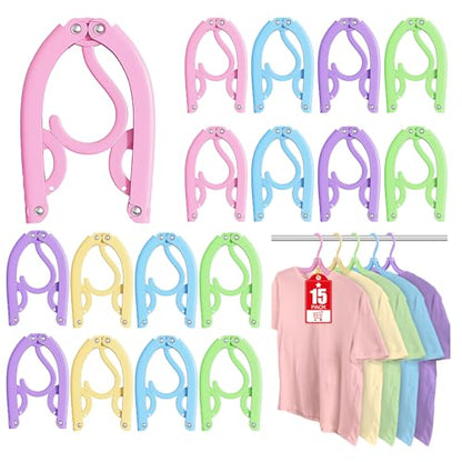 15 Pcs Travel Hangers Foldable Hangers Portable Cruise Ship Essentials 2026 - color: Multicolor