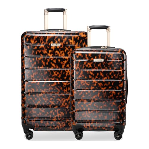 Ricardo Beverly Hills Cambria Hardside Luggage | Stylish Suitcase with Wheels for Effortless Travel, Expandable and Secure TSA-Locked Packing, 2-Piece Set (20", 24") Tortoise - color: Tortoise, size: 2-Piece Set (20, 24)