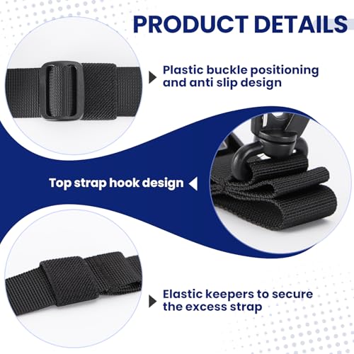 Magnetic Luggage Strap for Backpack & Suitcase - Heavy Duty Suitcase Belt with Jacket Gripper - Multi Purpose Travel Accessories with Replaceable Hooks - Adjustable Extra Bag Holder