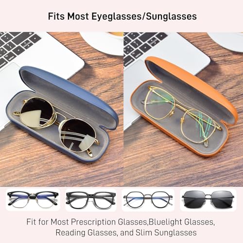 Glasses Case 4 Pack,Eyeglass Case Hard Shell for Women Men,Eye Glass Cases