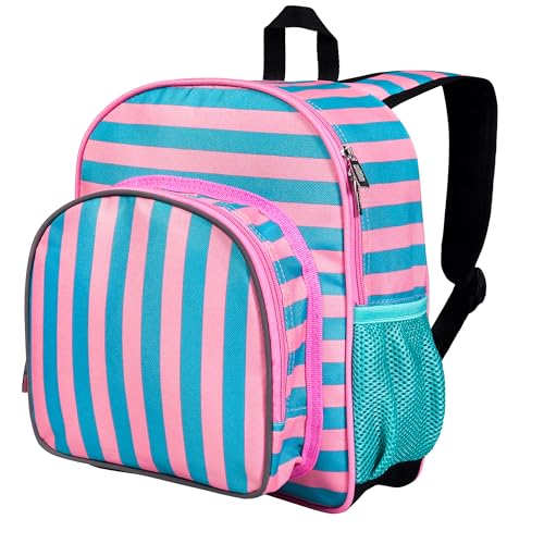 Wildkin 12 Inch Toddler Backpack for Kids, Pink Stripes - color: Pink Stripes