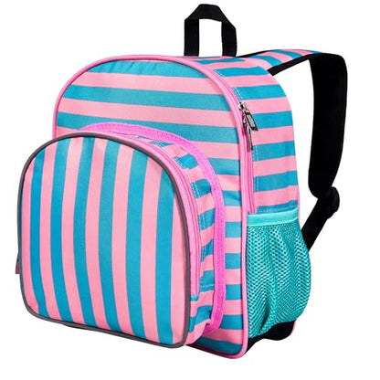 Wildkin 12 Inch Toddler Backpack for Kids, Pink Stripes - color: Pink Stripes