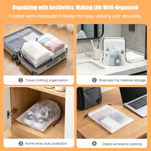 15 Pack Shoe Bags for Travel – Transparent,Essential for Travel, Storage for Miscellaneous Items