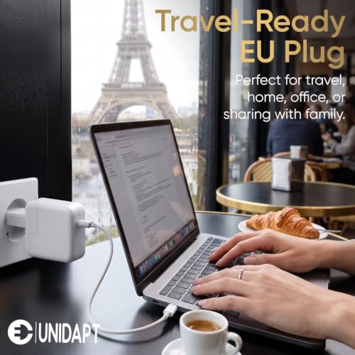 Unidapt US to Europe Travel Plug Adapter, Type C Pin Converter, 2-Pack