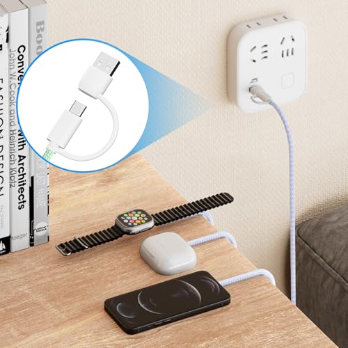 𝐔𝐩𝐠𝐫𝐚𝐝𝐞𝐝 𝐑𝐚𝐩𝐢𝐝 𝐅𝐚𝐬𝐭 Charging USB C Watch Phone Charger 3 in 2 Cable, Compatible with Apple Watch Ultra SE Series 1-11, Universal Travel Multi Devices All in One Cord, 4FT/1.2M-Purple - color: Purple