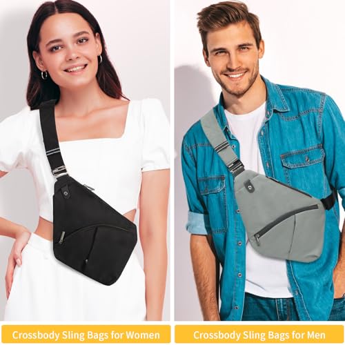 OSOCE Sling Bag for Men, RFID Blocking, Quick-Release Buckle, Black, 2.0S - color: Black 2.0, size: Small