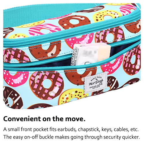 HotStyle 521s Fashion Fanny Pack Small Hiking Waist Bag, 8.0"x2.5"x4.3" - color: S021E, Donuts