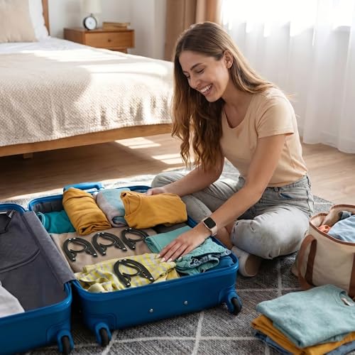 15 Pcs Travel Hangers Foldable Hangers Portable Cruise Ship Essentials 2026 - color: Black