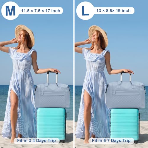 Pritent Travel Duffle Bag, Weekender Overnight Personal Item Carry On Bag - color: Blue, size: Large