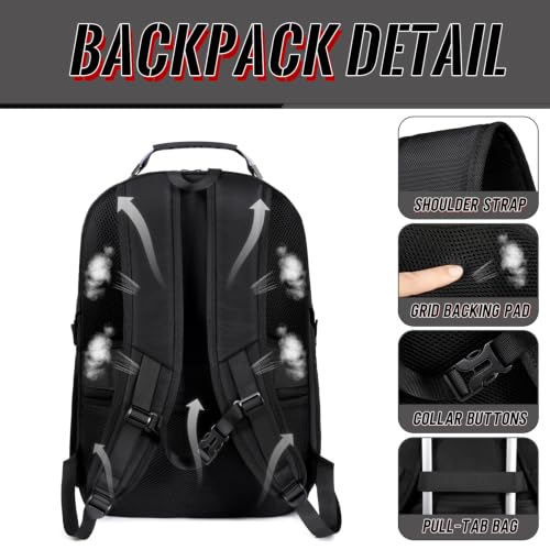 55L Gaming Laptop Backpack, Fits 18.4-19" Laptop, Grey - color: Grey, size: 18.4 Inch（21.6"x15.4"x9.8"）