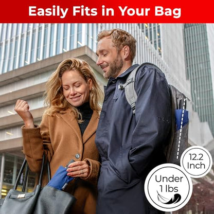 TUMELLA Reverse Folding Windproof Umbrella, Large 46", Strong & Light - color: F. Navy Blue