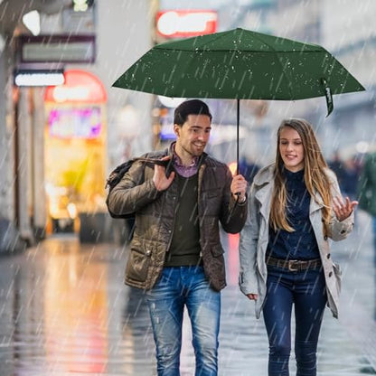 TradMall Travel Umbrella 42/45 Inches Double Vented Canopy - color: Dark Green, size: 42 Inches
