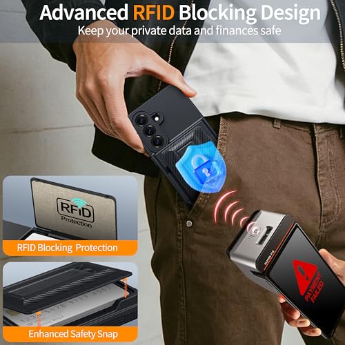 Oneagle Wallet for Samsung Galaxy S26 Case with Card Holder & Kickstand - color: Black, size: Galaxy S26