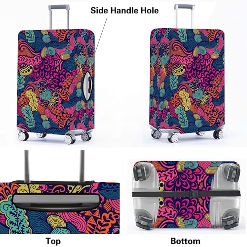 Luggage Covers for Suitcase Tsa Approved, Suitcase Covers Protector Elastic Fit for 24-26 Inch Luggage - color: Blue Purple