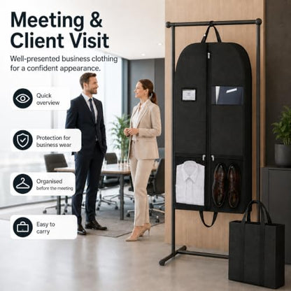 Garment Bag, 54 Inch for Men, Closet Travel, Suit Cover, Window, Hotel Use - size: (1 set ) 54" Garment Bag
