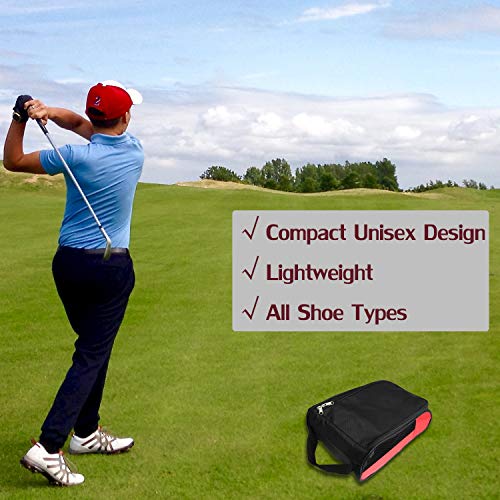 Outdoor Golf Shoes Bags Travel Mesh Zippered Sport Shoe Bag Red - color: Red