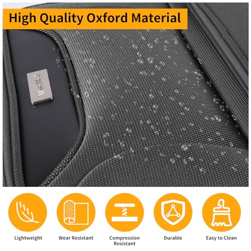 WireHot 3-Piece Softside Expandable Luggage Set, Gray, 20in/24in/28in - color: Grey
