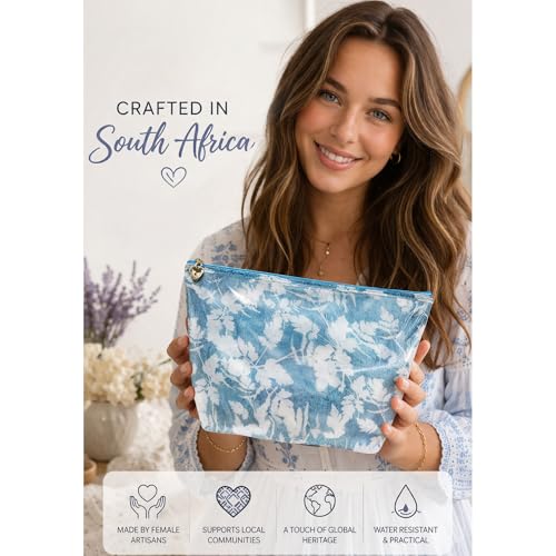 Jacaranda Living Extra Small Cosmetic Bag - Water-Resistant, PVC-Lined - Leaf Dance - color: Leaf Dance, size: Extra Small Cosmetic Bag