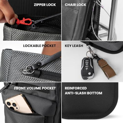 Sherpani Prima, RFID Anti-Theft Crossbody for Women - color: Grey Granite