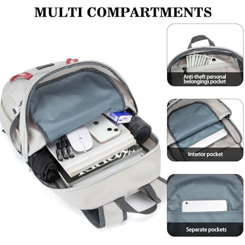 BAGPARKK 35L Ultra Lightweight Foldable Packable Hiking Backpack - color: Light Gray
