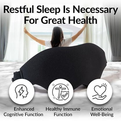 Black Out Sleep Mask, Light-Blocking Cover, Adjustable Travel Shade, Padded Comfort Mask for Adults, Ideal for Deep Rest