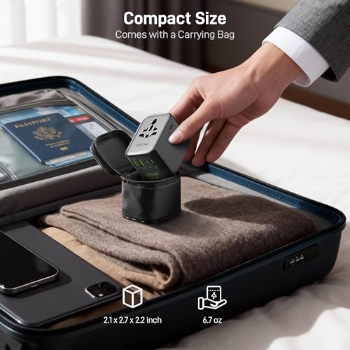 Epicka Pulse Duo 45W Universal Travel Adapter PD/QC 3.0, 2AC/2USB-C/2USB-A - style: Pulse Duo 45W Black