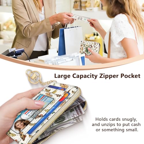 GIANCOMICS Slim Wallet Women, Credit Card Holder, Small Rfid Butterfly Case - color: Butterfly