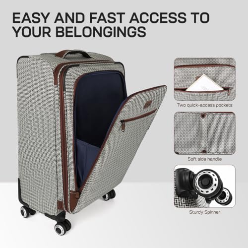 2-Piece Softside Luggage Set（20/26in）, Expandable,TSA LOCK - color: COLOR-8
