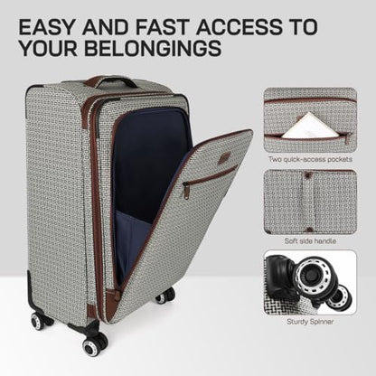 2-Piece Softside Luggage Set（20/26in）, Expandable,TSA LOCK - color: COLOR-8