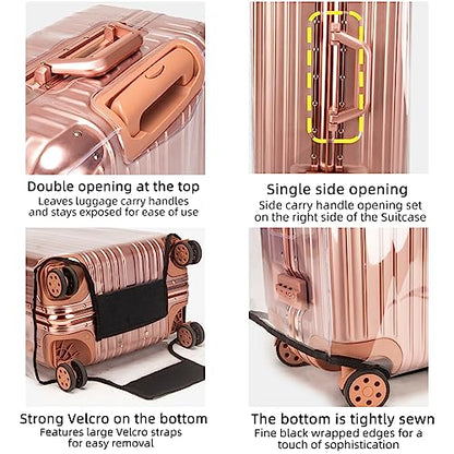 Veki Clear Suitcase Cover PVC Protector - color: Panax Pseudoginseng Open, size: 26inch