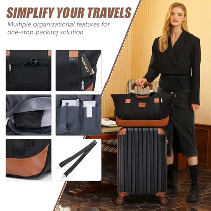 Cosbarn Luggage Sets, Lightweight Durable Hardshell, 5 piece Suitcase Sets - color: Champagne
