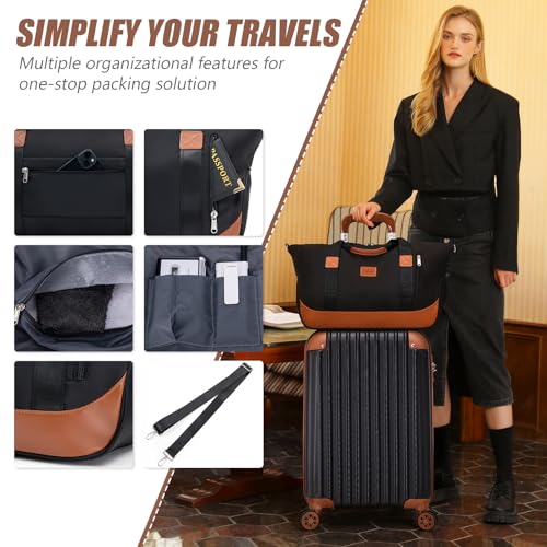 Cosbarn Luggage Sets, Lightweight Durable Hardshell, 5 piece Suitcase Sets - color: DarkPurple