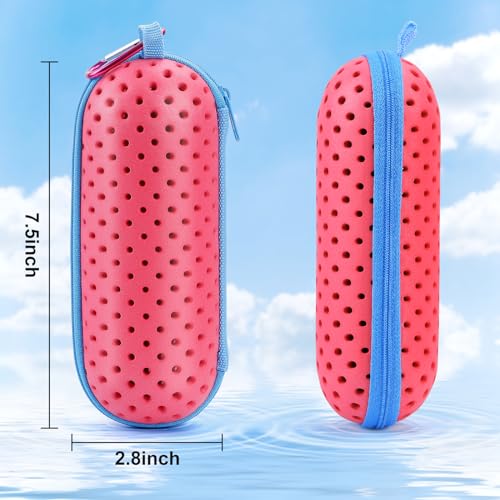Swim Goggle Case, Protective Cases with Clip - color: Pink