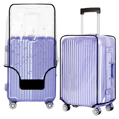 24 Inch PVC Clear Suitcase Cover (Black Trim) - color: Black Trim-0.4mm, size: M Suitcase Cover.