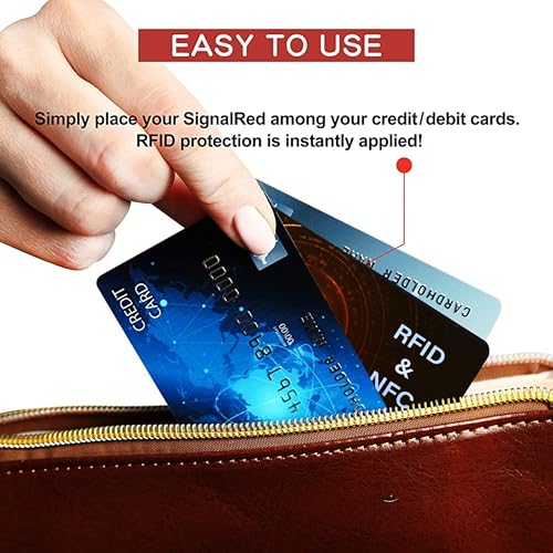 SaiTech IT 5 Pack RFID Blocking Card for Credit Debit Card, Orange Black SL - color: Oragne SL