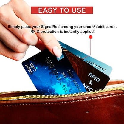 SaiTech IT 5 Pack RFID Blocking Card for Credit Debit Card, Orange Black SL - color: Oragne SL