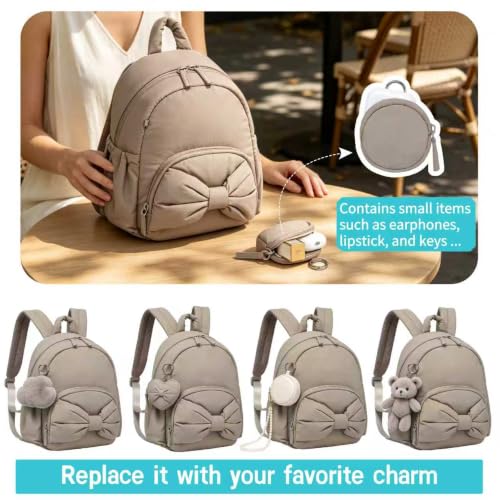 Lightweight MIni Backpack for Women,Taslan Durable Daypack,Casual Travel Backpack with Adjustable Straps for Daily,Travel - color: Lk018-hd Camel-1