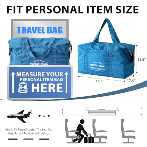 Veki Small Duffle Bag for Travel, Lightweight Carry On Bags, Navy Blue, S - color: Navy Blue, size: S